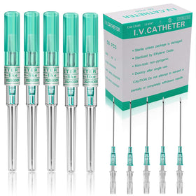 Judero 18G catheter needle packaging shows sterile kit for safe piercing prep.