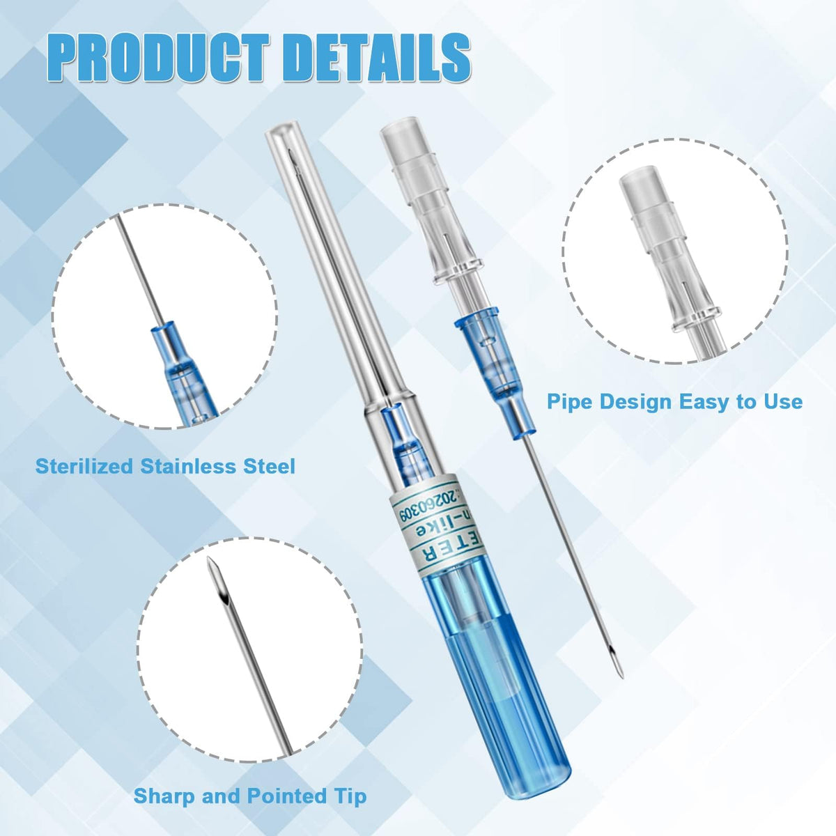 Judero catheter needle wide compatibility with common piercing kits.