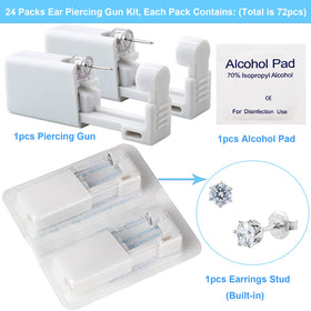 Judero self ear piercing gun with built-in studs, ready for quick, mess-free use.
