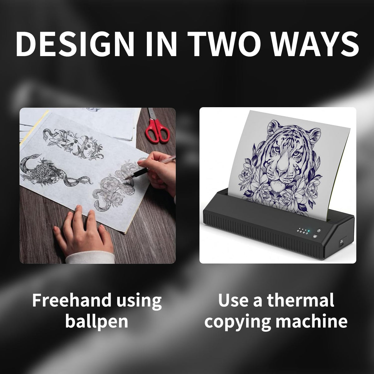 Judero blank tattoo skin with transfer paper collection for clean pigment transfer