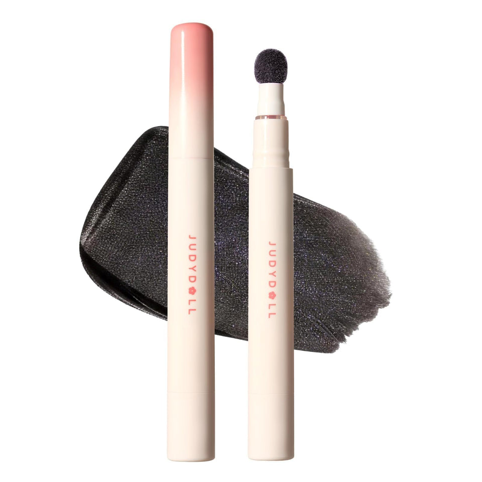 JUDYDOLL G205 Black Galaxy cushion lip cream swirl showcases bold matte color with lasting finish