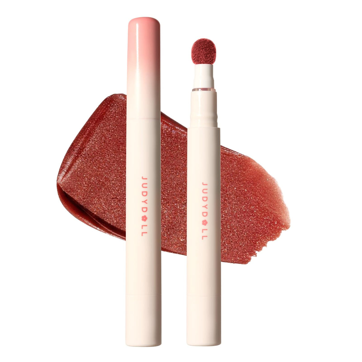 Judydoll Cushion Matte Lip Cream Maple Amber swatch for long-lasting color
