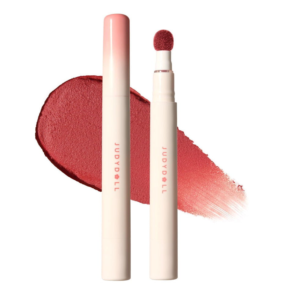 JUDYDOLL Cushion Matte Lip Cream Rosy Wood packaging with long-lasting color