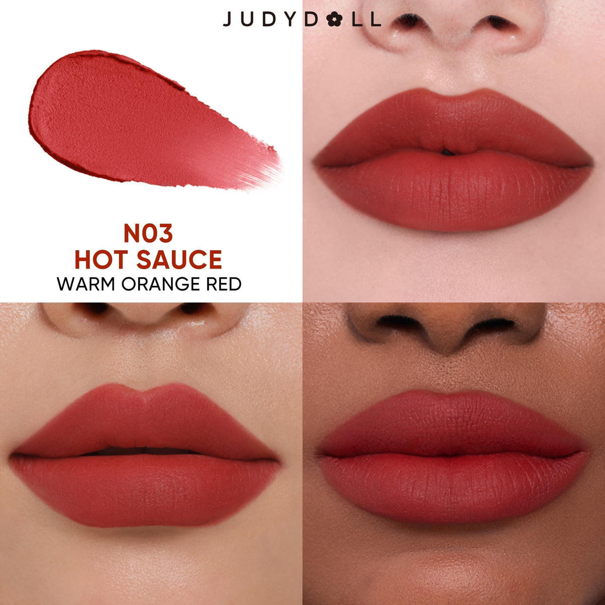 JUDYDOLL Cushion Matte Lip Cream soft-glide application for smooth, effortless lip makeup