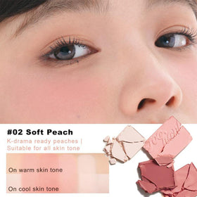 JUDYDOLL Fresh Peach finish is buildable for soft to bold looks.