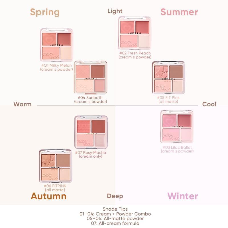 JUDYDOLL Fresh Peach full-face look created in minutes.