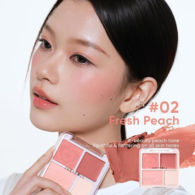 JUDYDOLL Fresh Peach palette swatches reveal creamy textures for easy color selection.