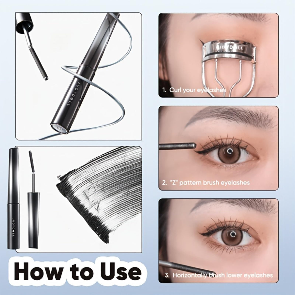 Judydoll lash curler before application enhances lift