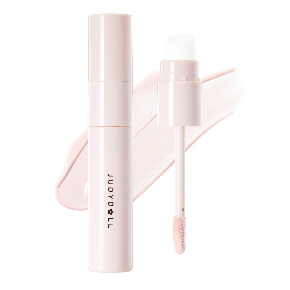 JUDYDOLL Liquid Contour and Highlighter bottle close-up showing smooth, blendable formula for fair skin.