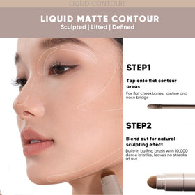 JUDYDOLL Close-up of waterproof, transfer-resistant formula on skin for all-day finish.