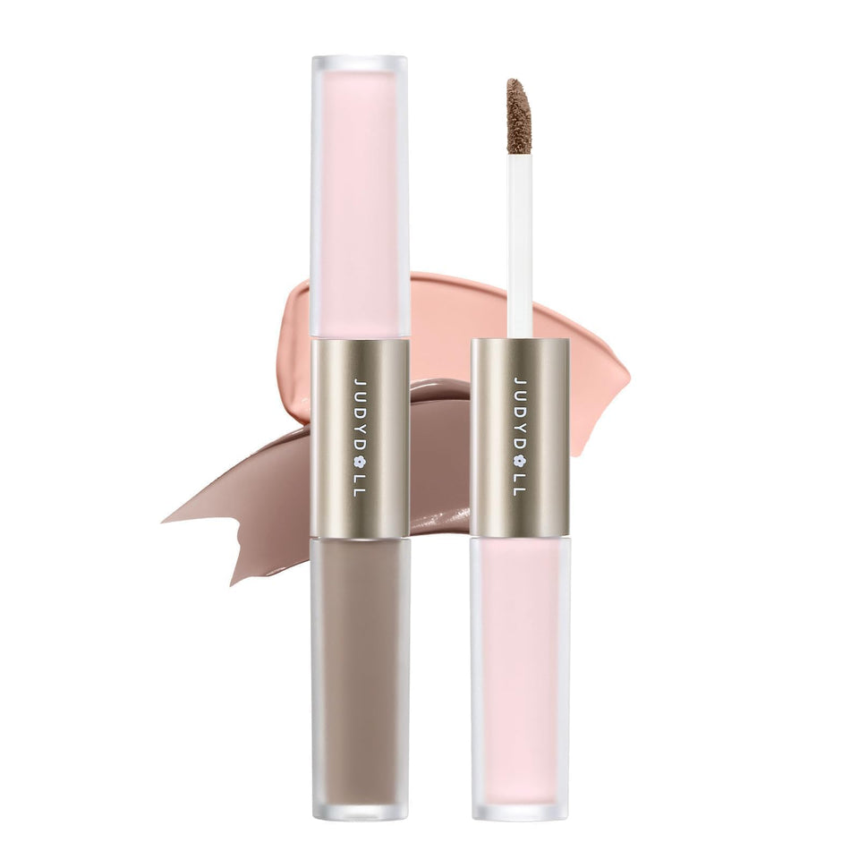 JUDYDOLL Liquid Contour & Under Eye Brightening dual-ended wand for contouring and brightening