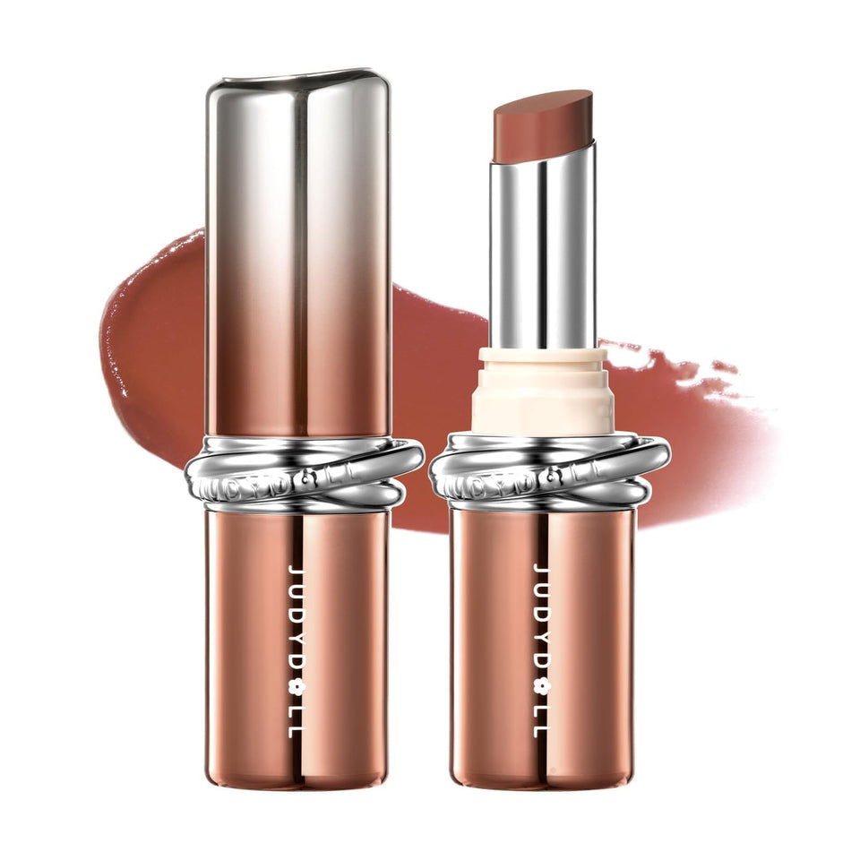 JUDYDOLL PDRN Stay Shine lipstick cap closeup with premium packaging and long-lasting wear.