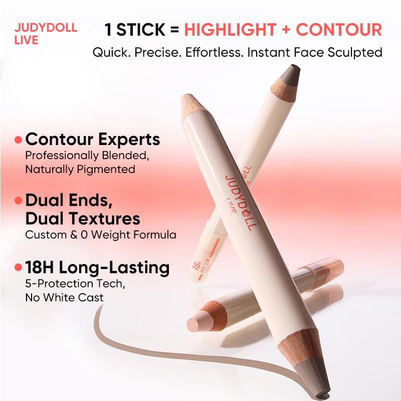 Judydoll Quick-Fix Contour Duo contour mousse texture blends smoothly.