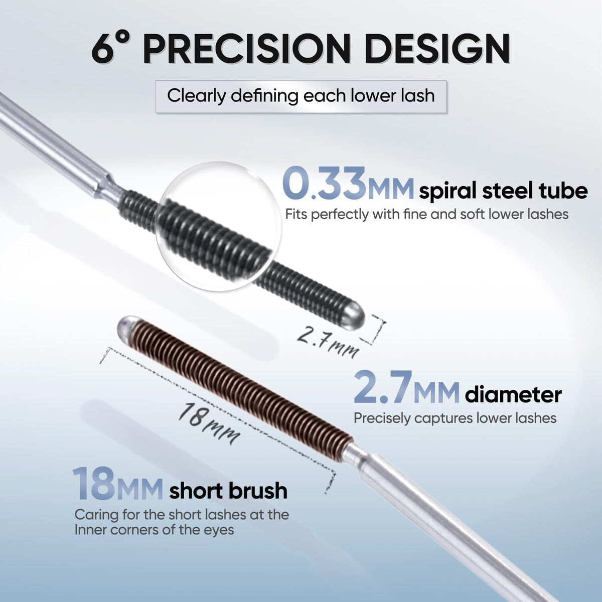 JUDYDOLL steel iron wand wraps each lash for curl retention