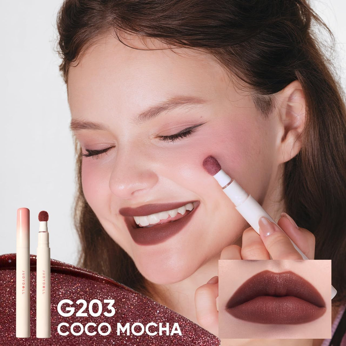 JUDYDOLL lip cream with tripeptide and squalane hints at hydrating, protective care