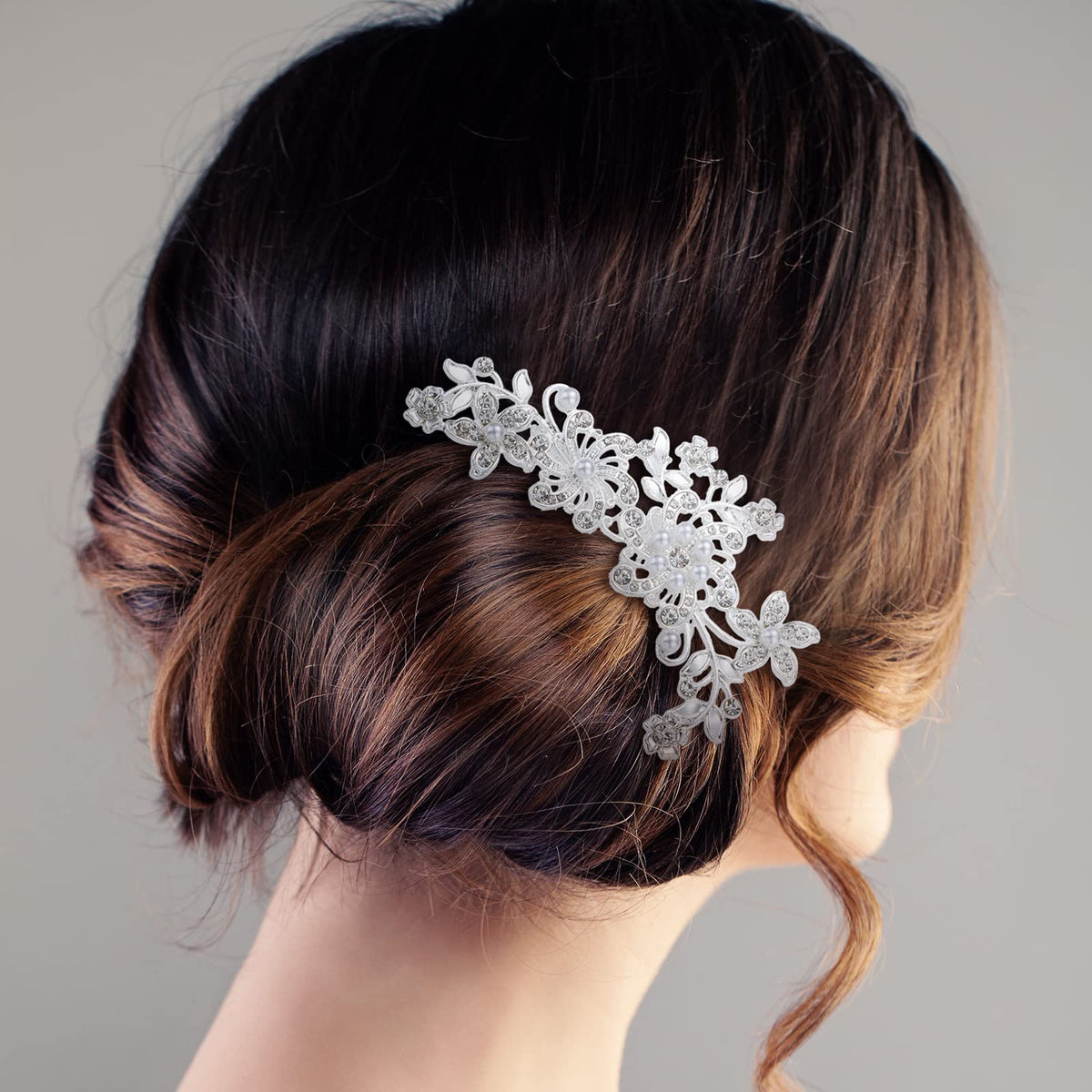 Juexica pearl flower updo forks for delicate, secure accents