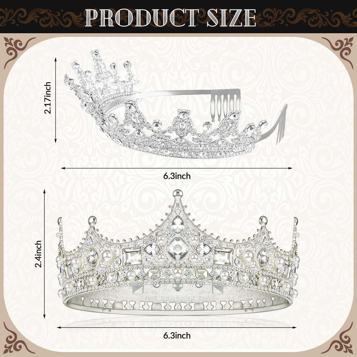 Juexica queen tiara for women with crystals adds elegant sparkle