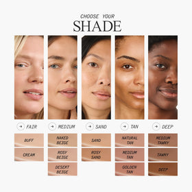 Juice Beauty foundation brush application shows smooth, blendable texture