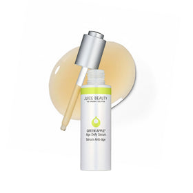 Juice Beauty front packaging showing bottle and box, highlights clean formula benefit