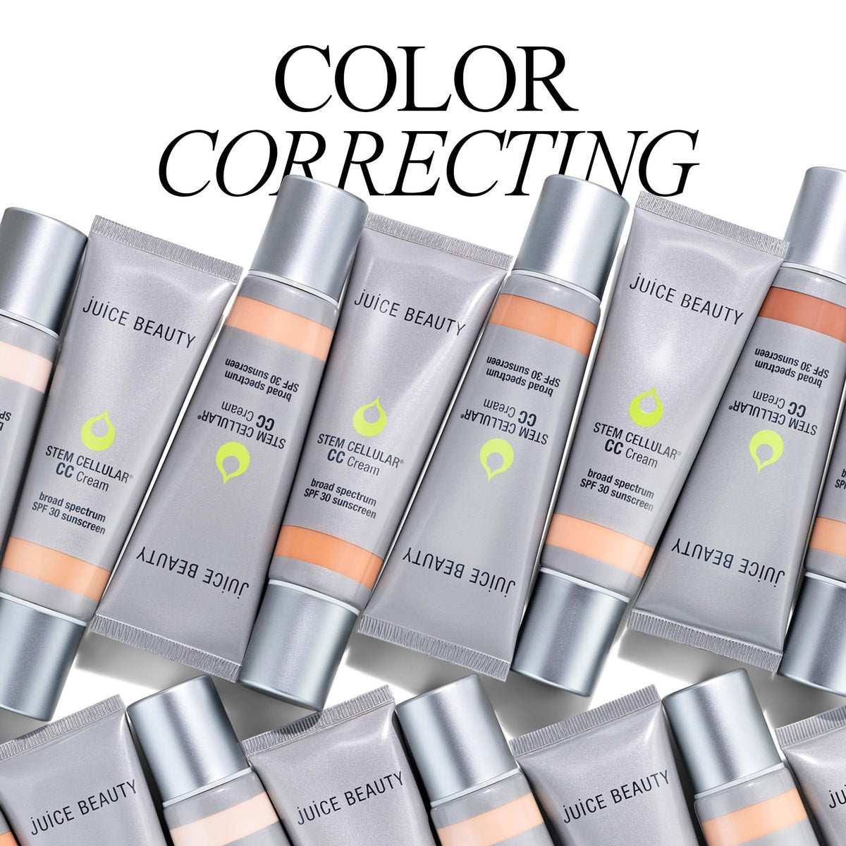 Eco-friendly packaging of Juice Beauty Stem Cellular CC Cream with bio-resin tube
