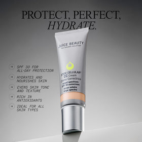 Juice Beauty CC Cream SPF 30 packaging emphasizing clean, sustainable beauty