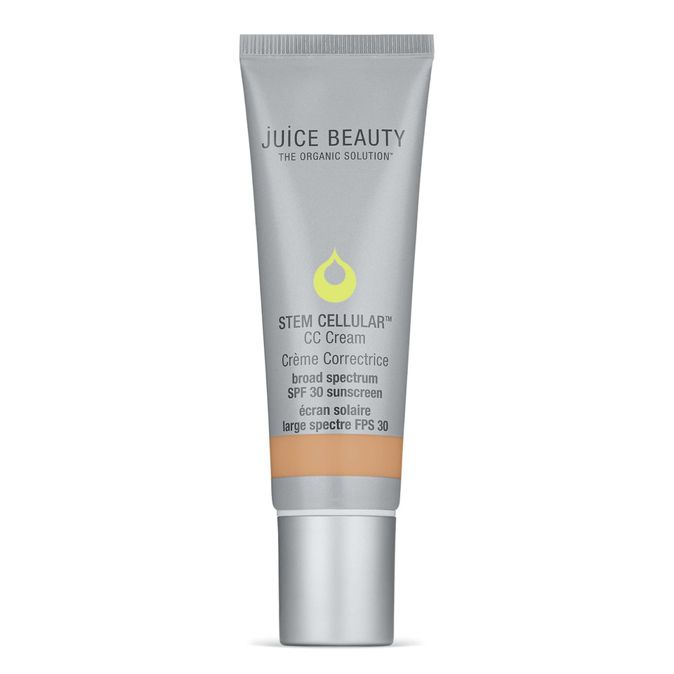 Juice Beauty Stem Cellular CC Cream Beach Glow bottle with mineral SPF 30 protection.