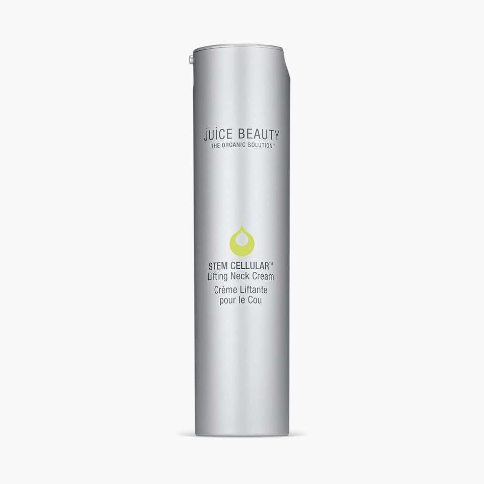 Juice Beauty Stem Cellular Peptide Lifting Neck Cream bottle promoting firming for neck skin.