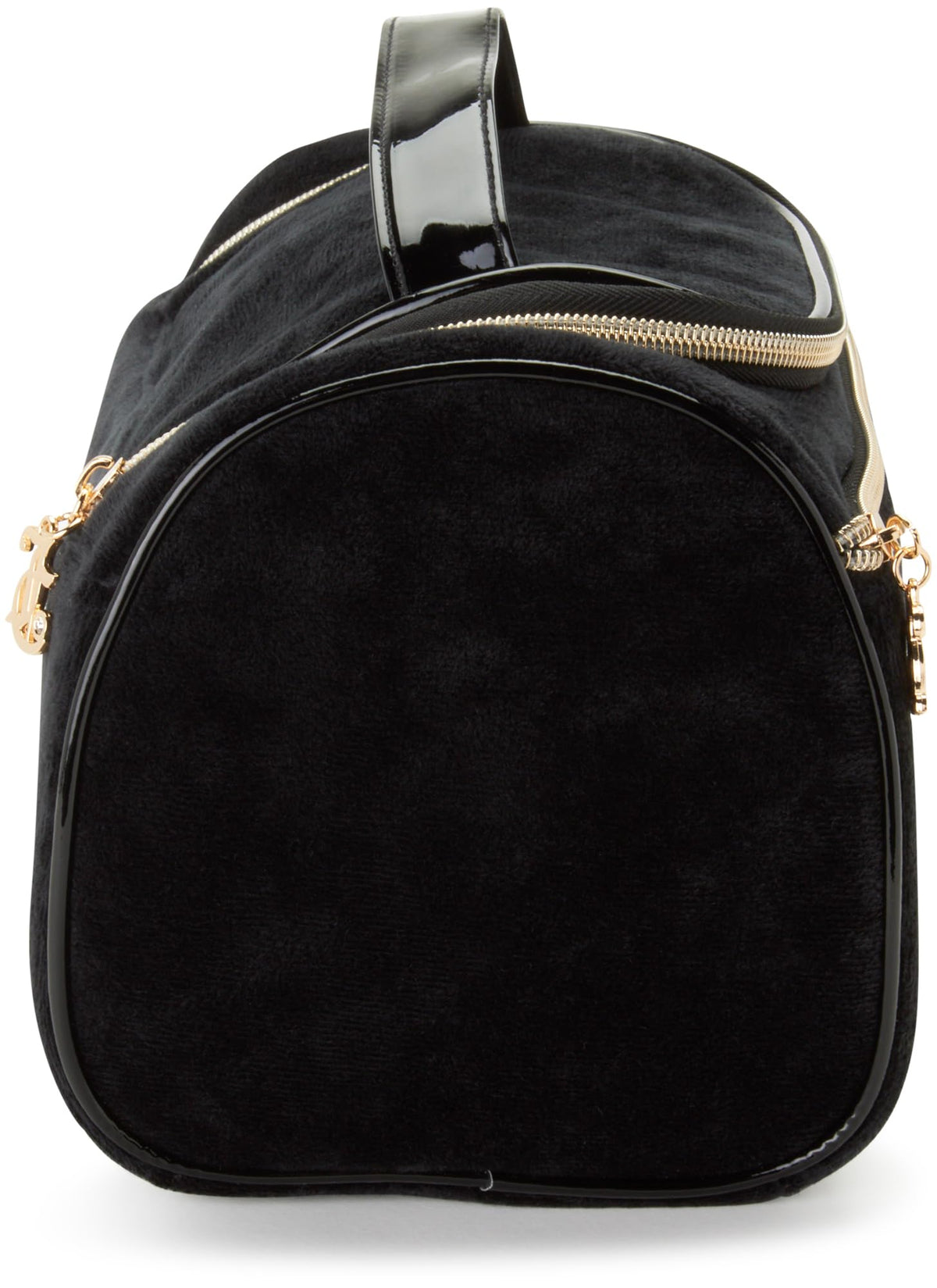 Juicy Couture durable zippered travel bag keeps contents secure while traveling.