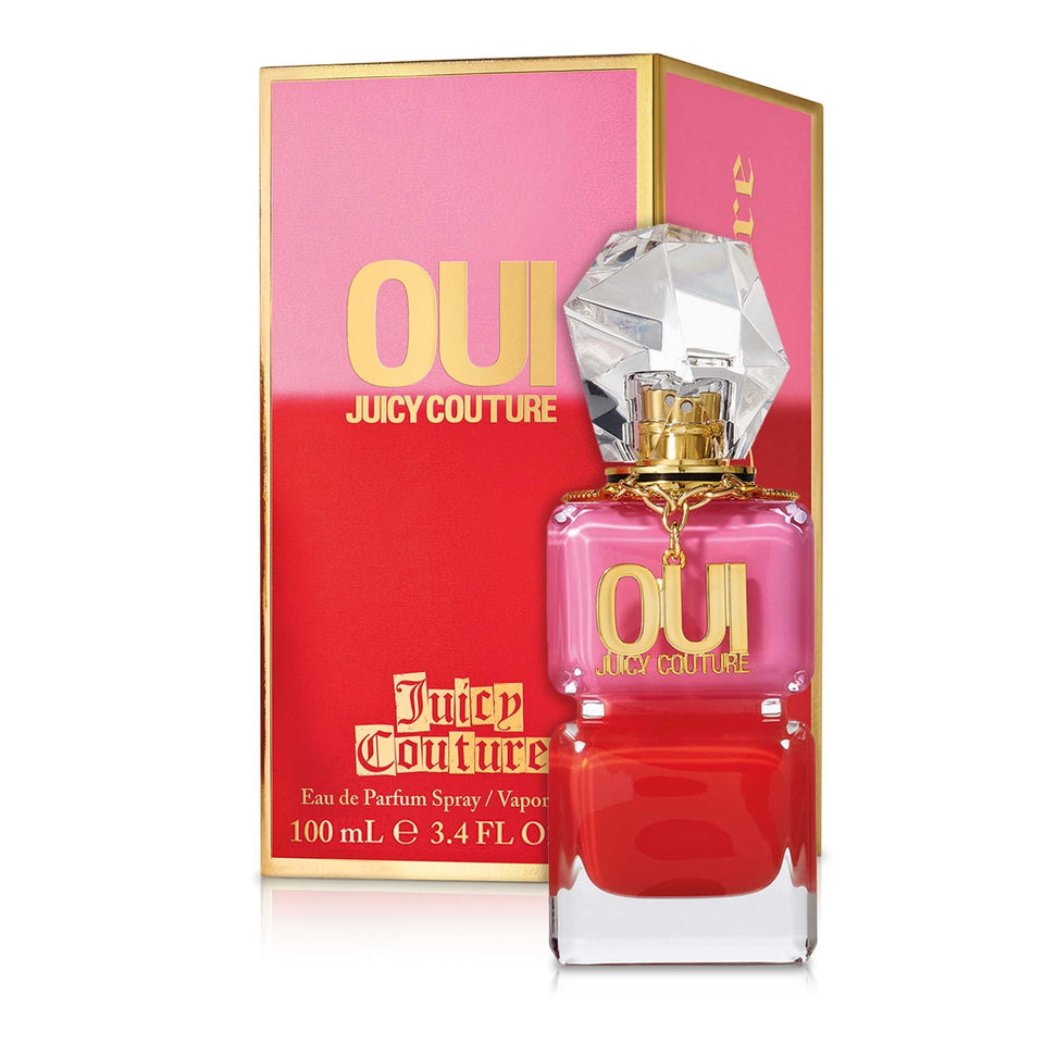 Juicy Couture Oui EDP bottle front view, ideal for daytime wear.