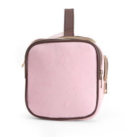 Juicy Couture velour finish detail enhances luxury on the go.
