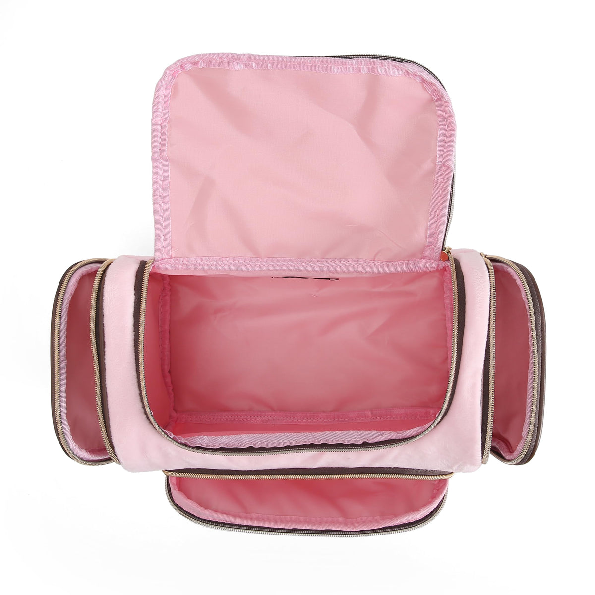 Juicy Couture zipper closure keeps contents secure during trips.
