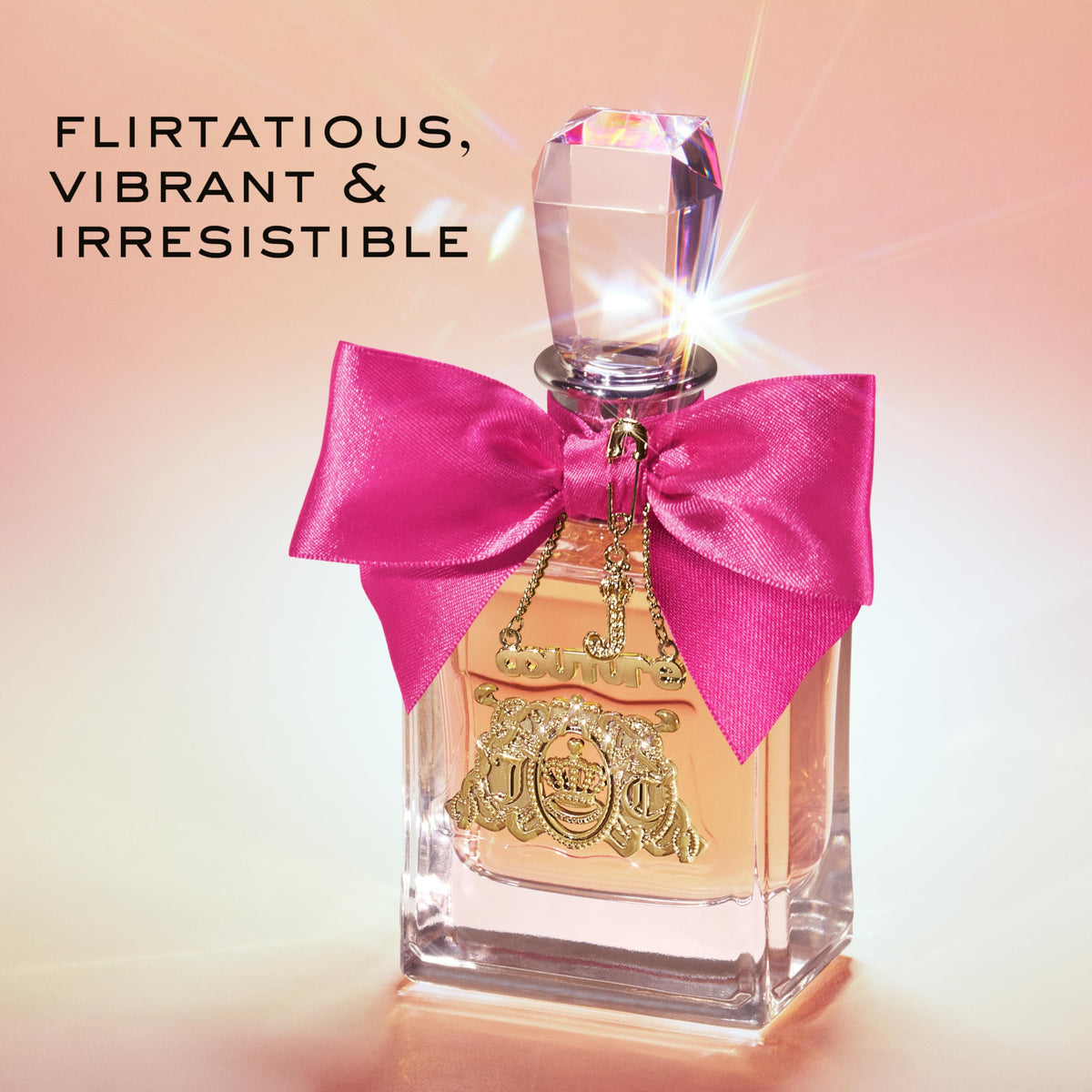 Viva La Juicy creamy caramel base-note adds warm gourmand touch.