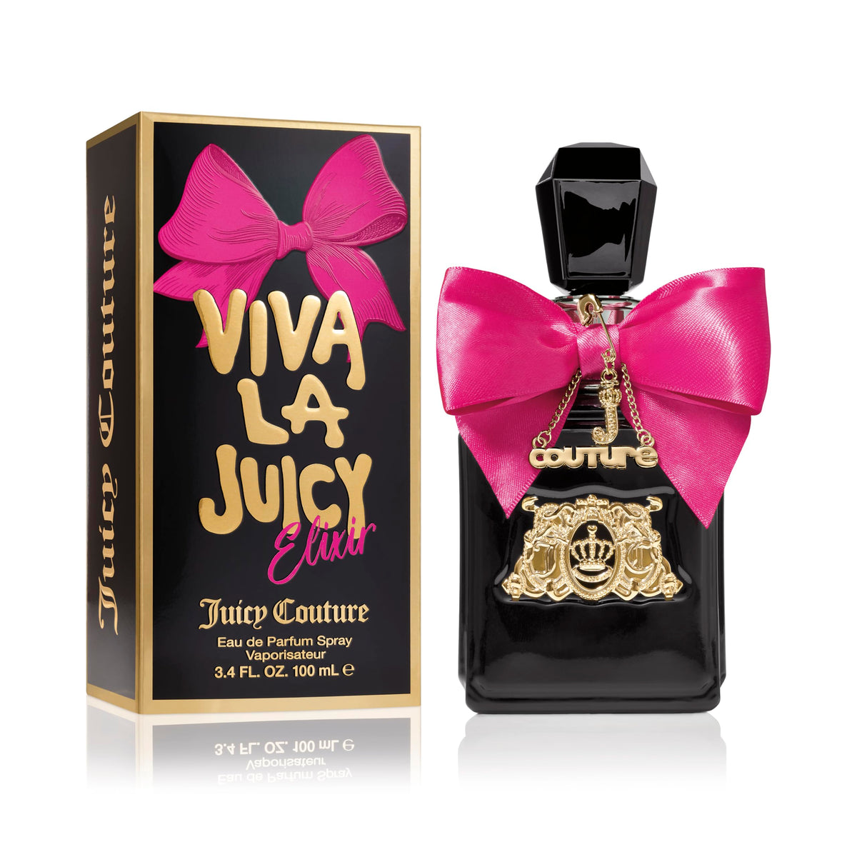 Juicy Couture Viva La Juicy Elixir bottle highlights wild berries top notes for daytime sparkle.