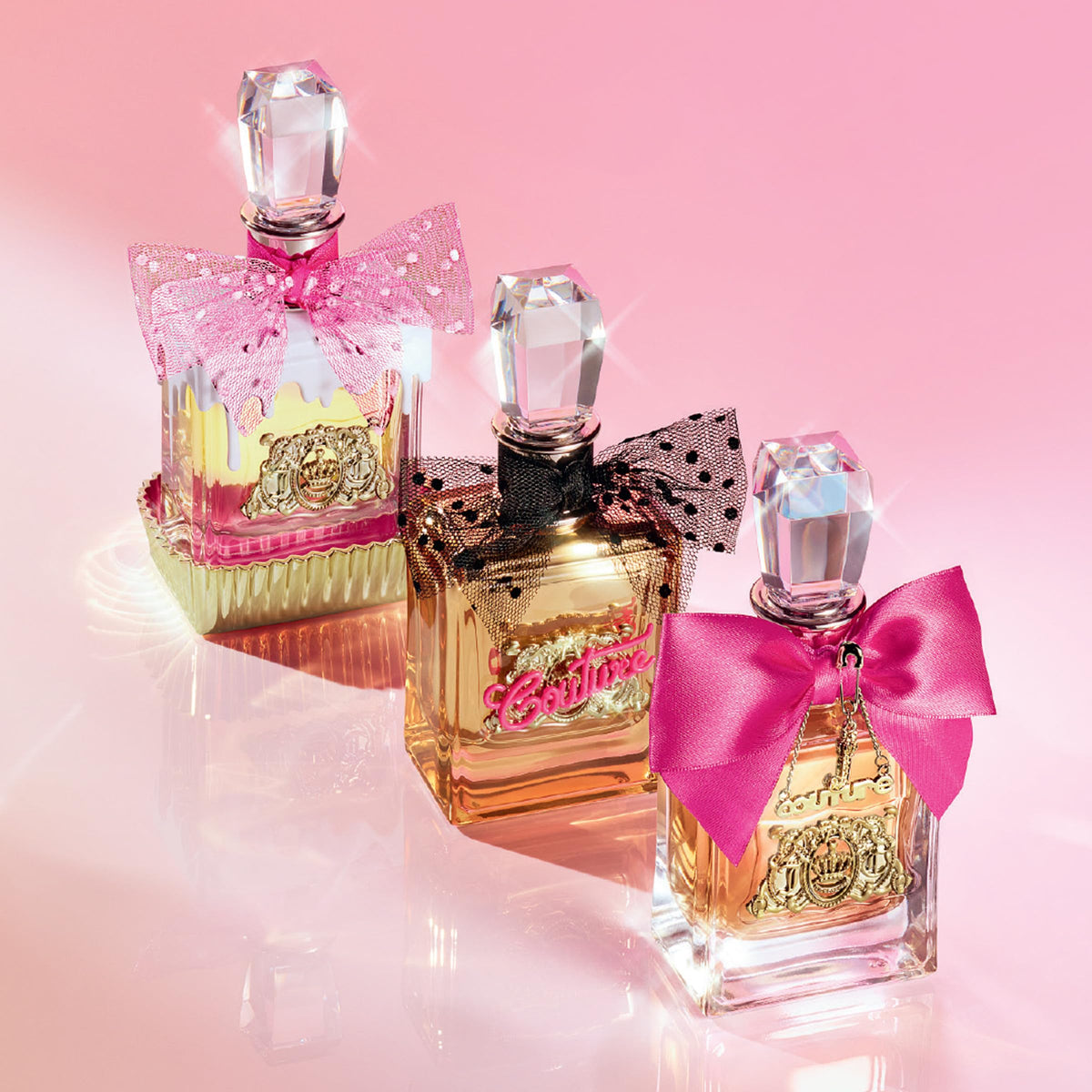 Gift set display with Juicy Couture logo.