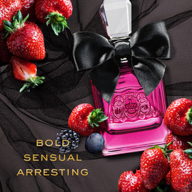 Juicy Couture gardenia petals echo a soft floral layer within the fragrance