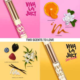 Travel pack packaging featuring Juicy Couture rollerball duo for easy carry.