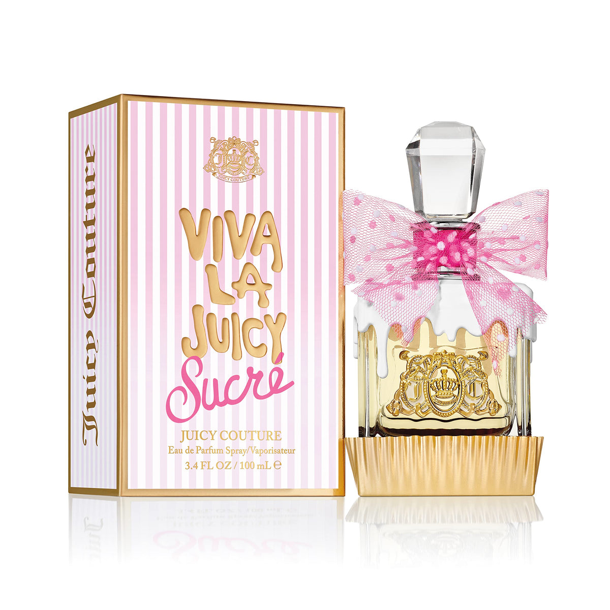 Viva La Juicy Sucre bottle with pink bow for a playful, sweet vibe