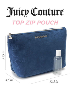 Juicy Couture bag interior lining keeps brushes and cosmetics neatly accessible