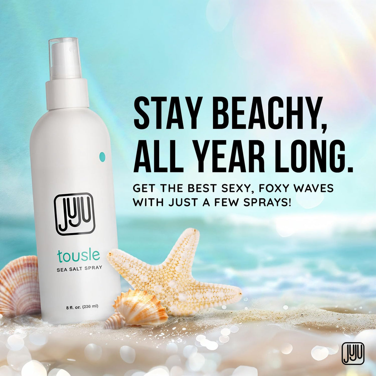 JUJU CHAN California-made sea salt spray for natural waves.