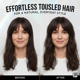 JUJU CHAN Sea Salt Spray on damp hair for easy styling.