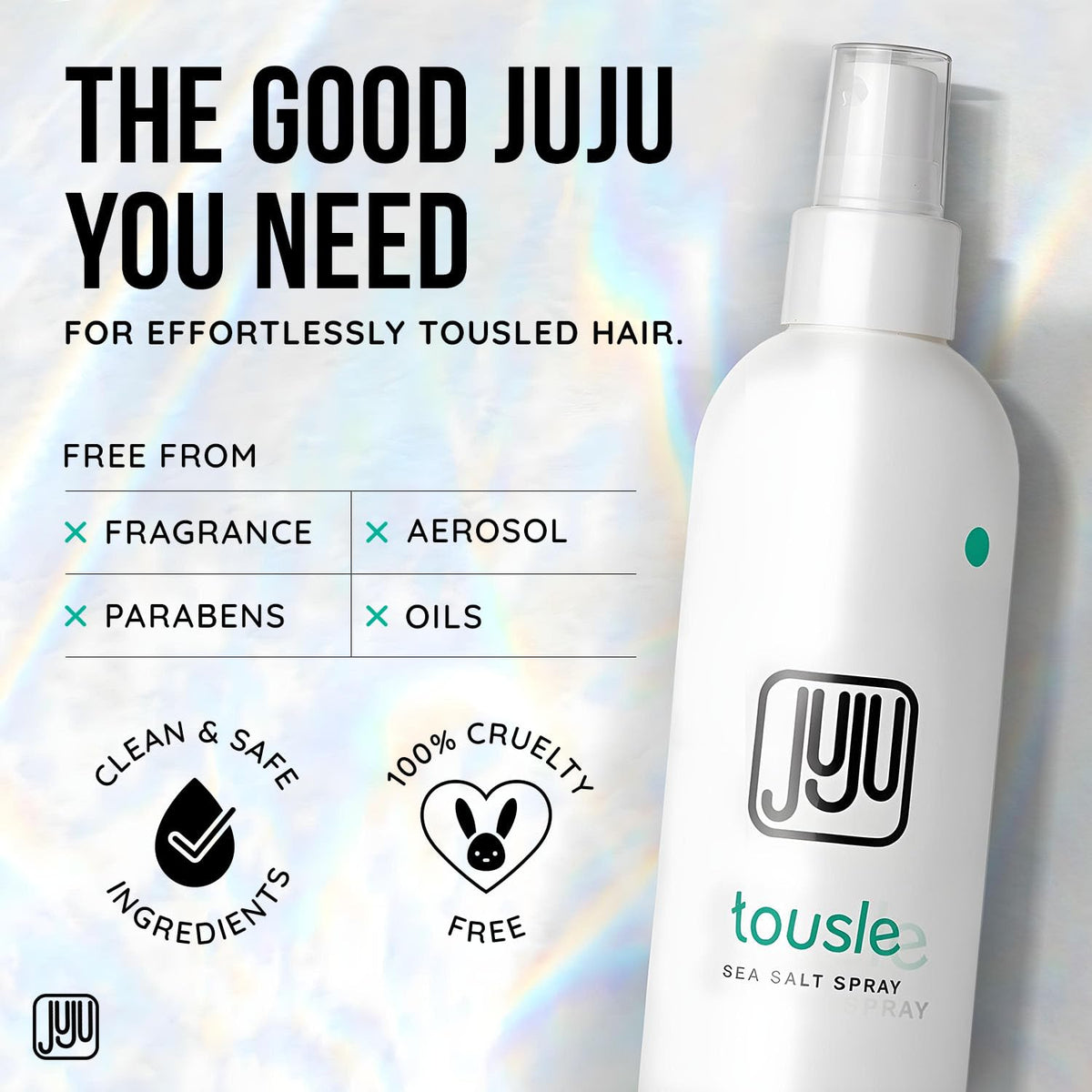 JUJU CHAN Tousle Sea Salt Spray texture demonstration for natural waves.