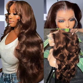 Jukabe body wave wig 200 density showing full, voluminous texture