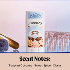Hands applying JUKEBOX deodorant for quick underarm refresh