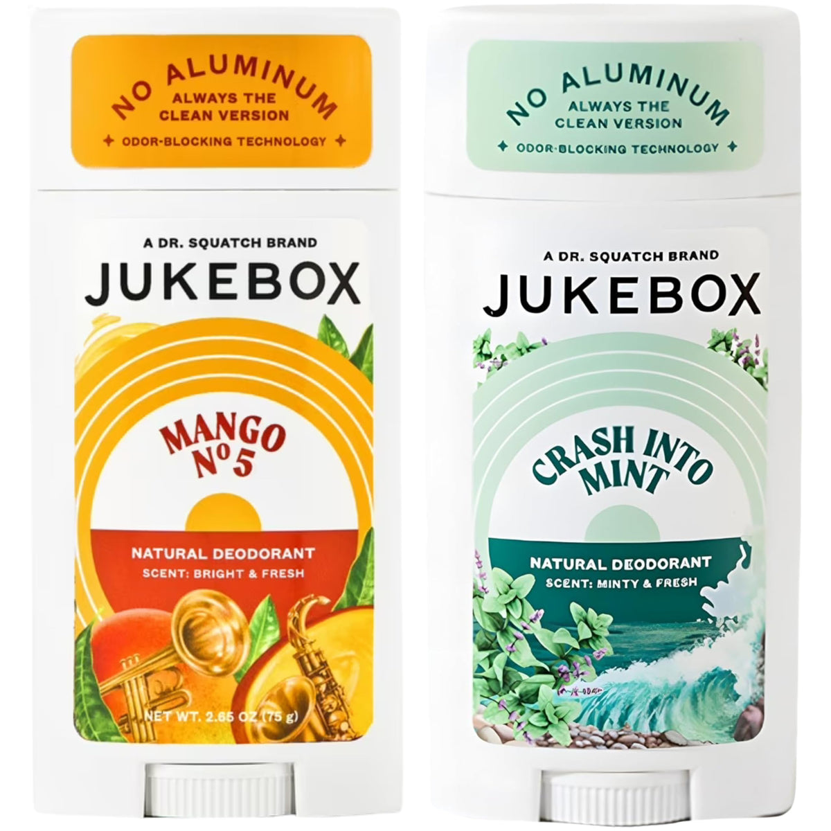 JUKEBOX Deodorant for Women mint mango No. 5 two-pack bottle offering all-day freshness
