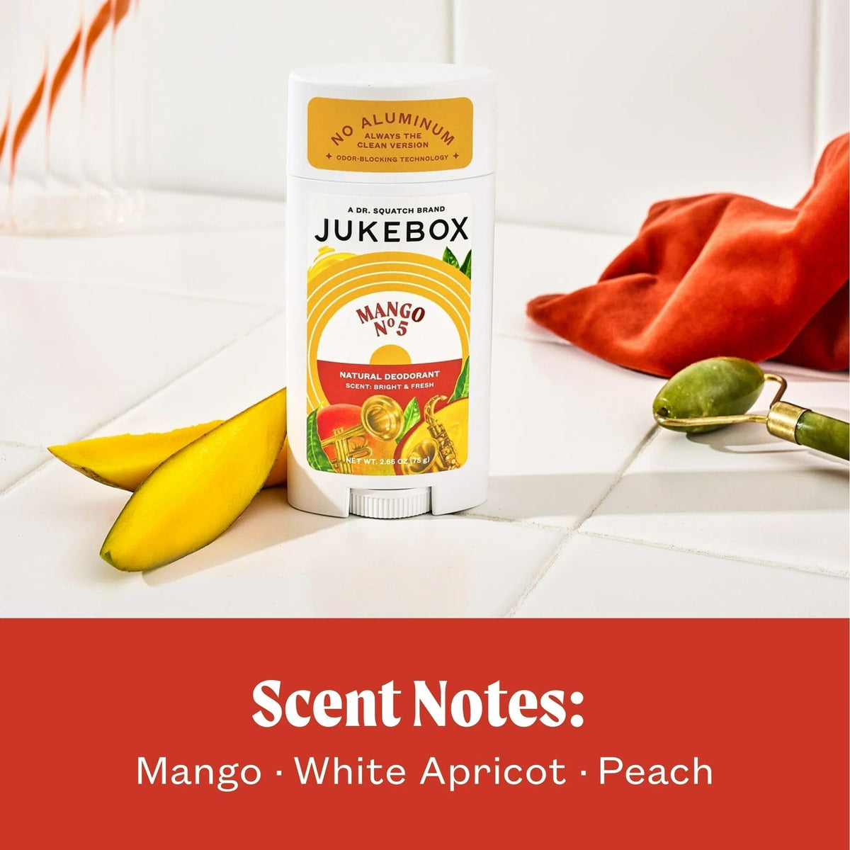 JUKEBOX Mango No.5 ingredients panel highlights shea butter and coconut oil.