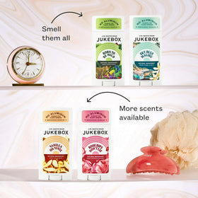 JUKEBOX arrowroot and charcoal odor-blocking technology visual cue