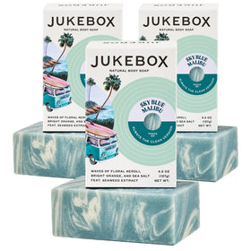 JUKEBOX Sky Blue Malibu soap bar pour delivers refreshing cleanse