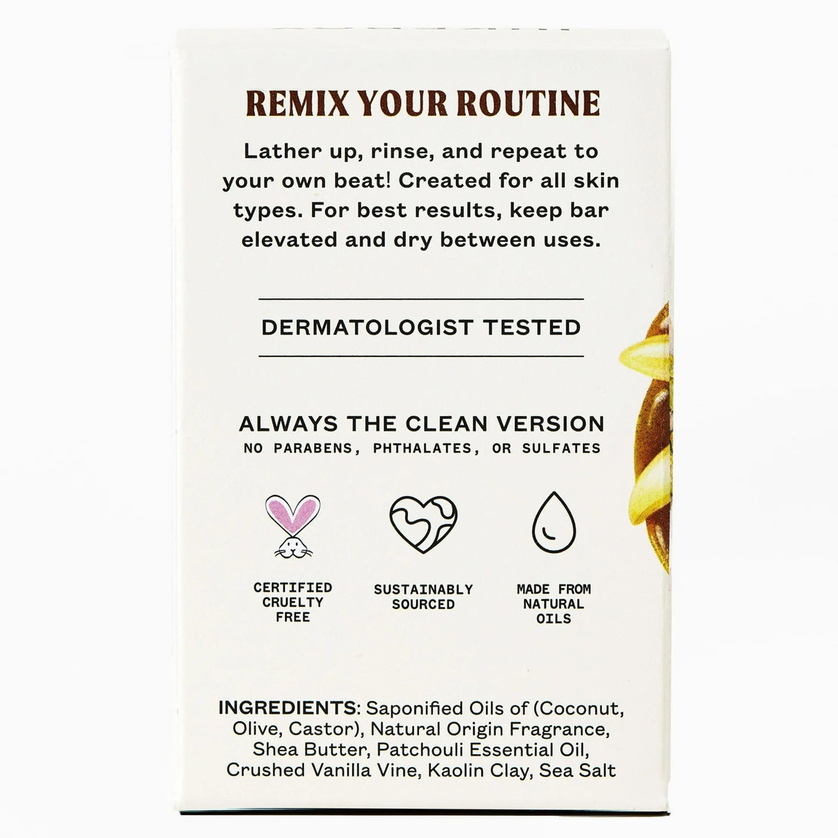 JUKEBOX Vanilla on Vinyl bar soap suitable for all skin types with gentle cleansing