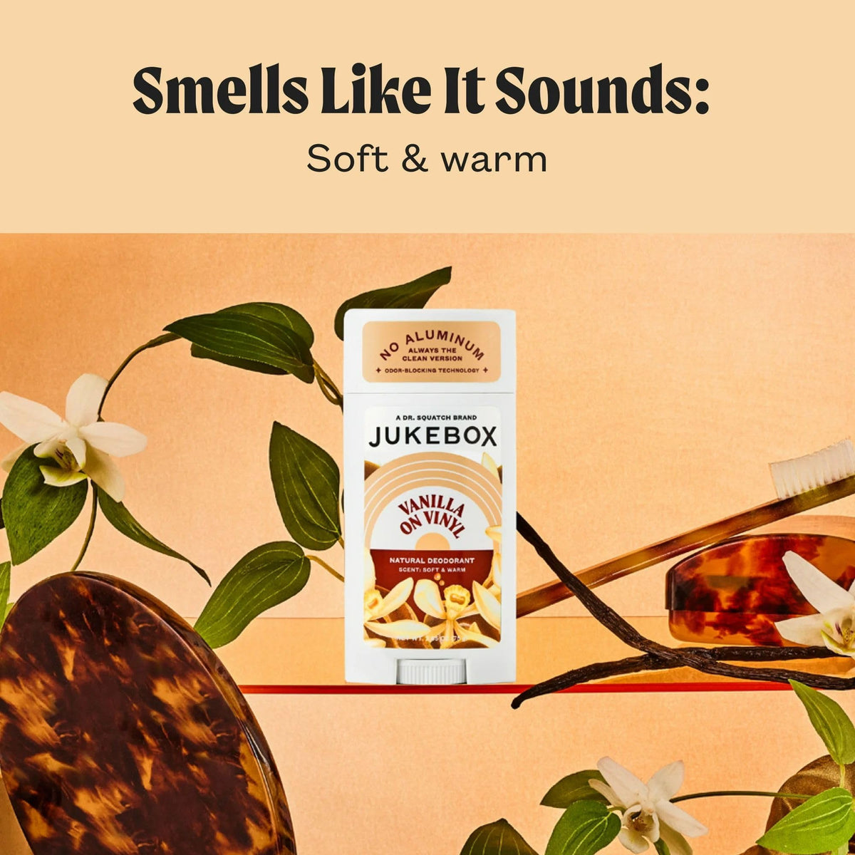 JUKEBOX Vanilla on Vinyl odor-blocking technology for lasting freshness