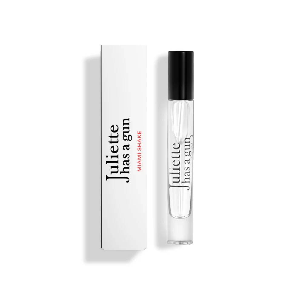 Juliette Has A Gun Miami Shake travel spray bottle for on-the-go fragrance refresh.